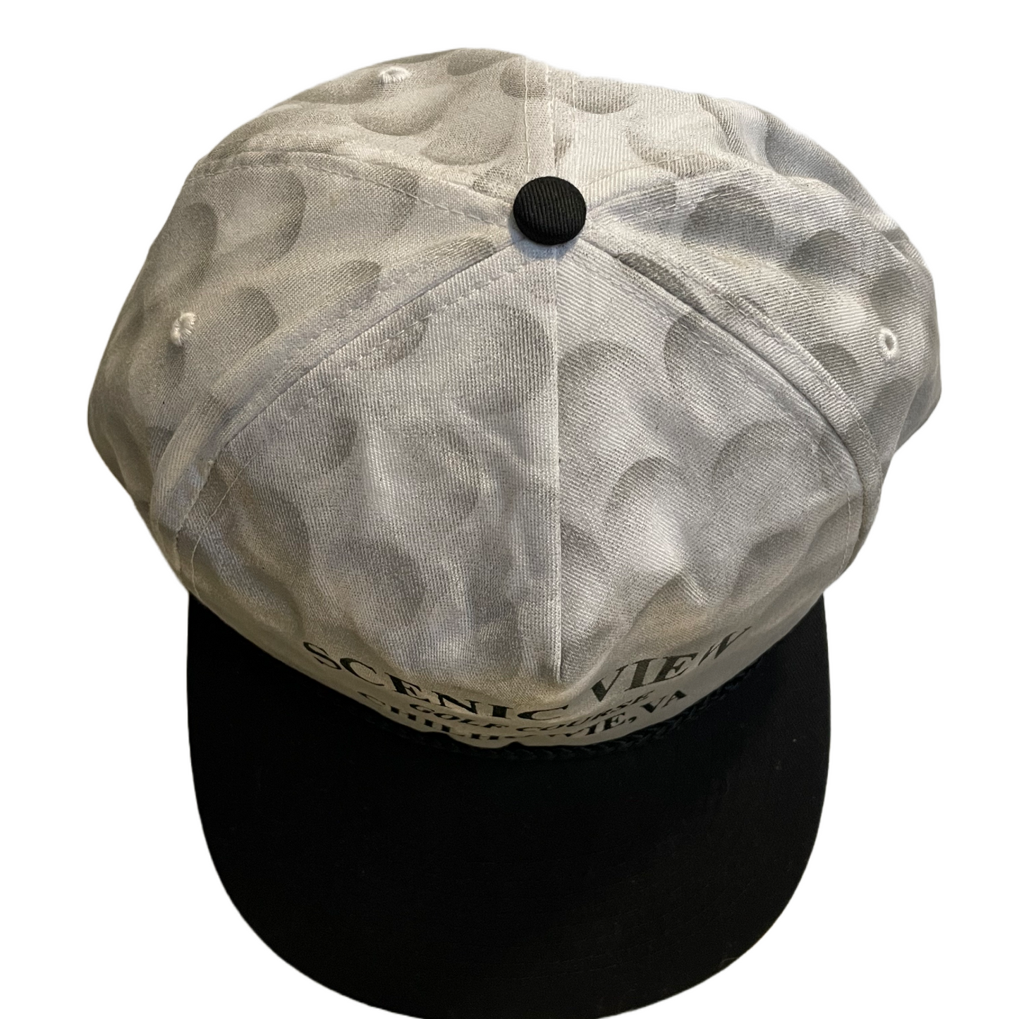Vintage All Over Print Golf Ball Hat Scenic View 90s