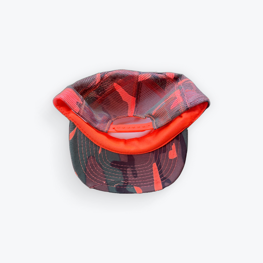 Vintage 90's Speedway Southern Sportsman Orange Hunter Camo Snapback Hat