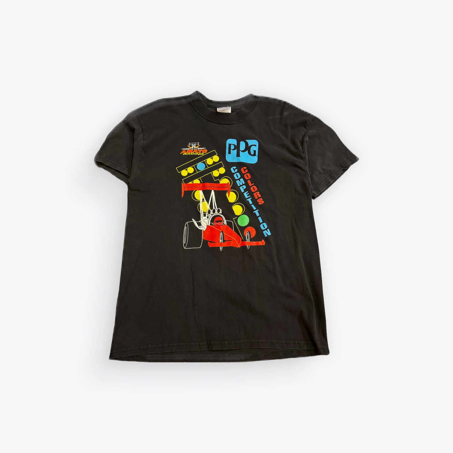 Vintage 00's Amato Drag Racing Competing Colors Shirt