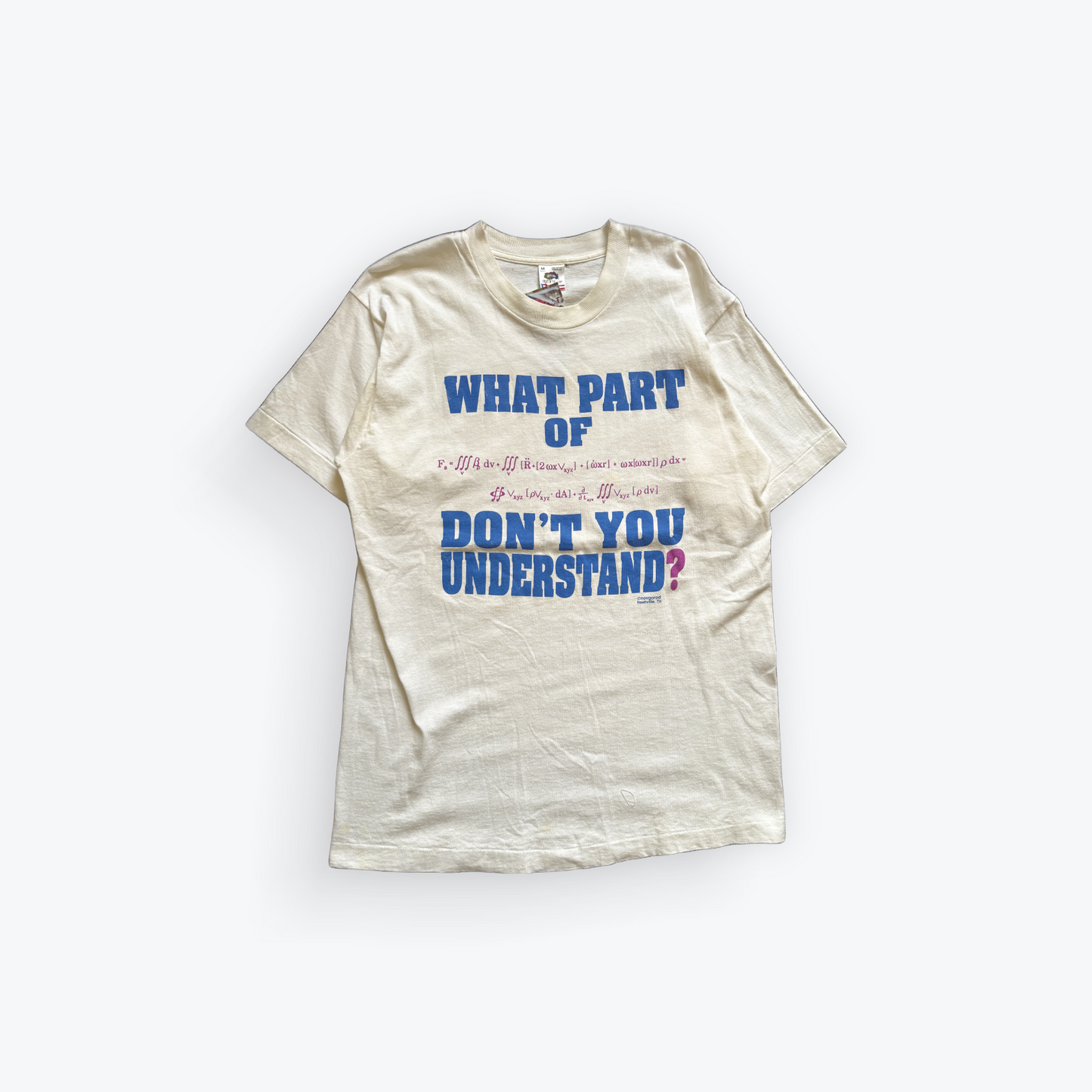 Vintage 90's Funny Math Equation "What Part Don't You Understand?" Shirt