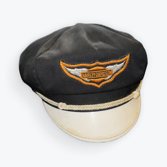 Vintage 80's Harley Davidson Captain Hat