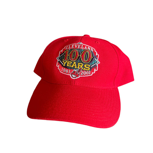 Vintage 2001 Indians 100 Years Jacobs Field Hat