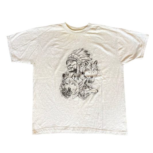 Vintage Native American Wolf Graphic Shirt