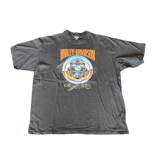 Vintage 90s Harley Davidson Heart of Steel Tee 1993 XXXL