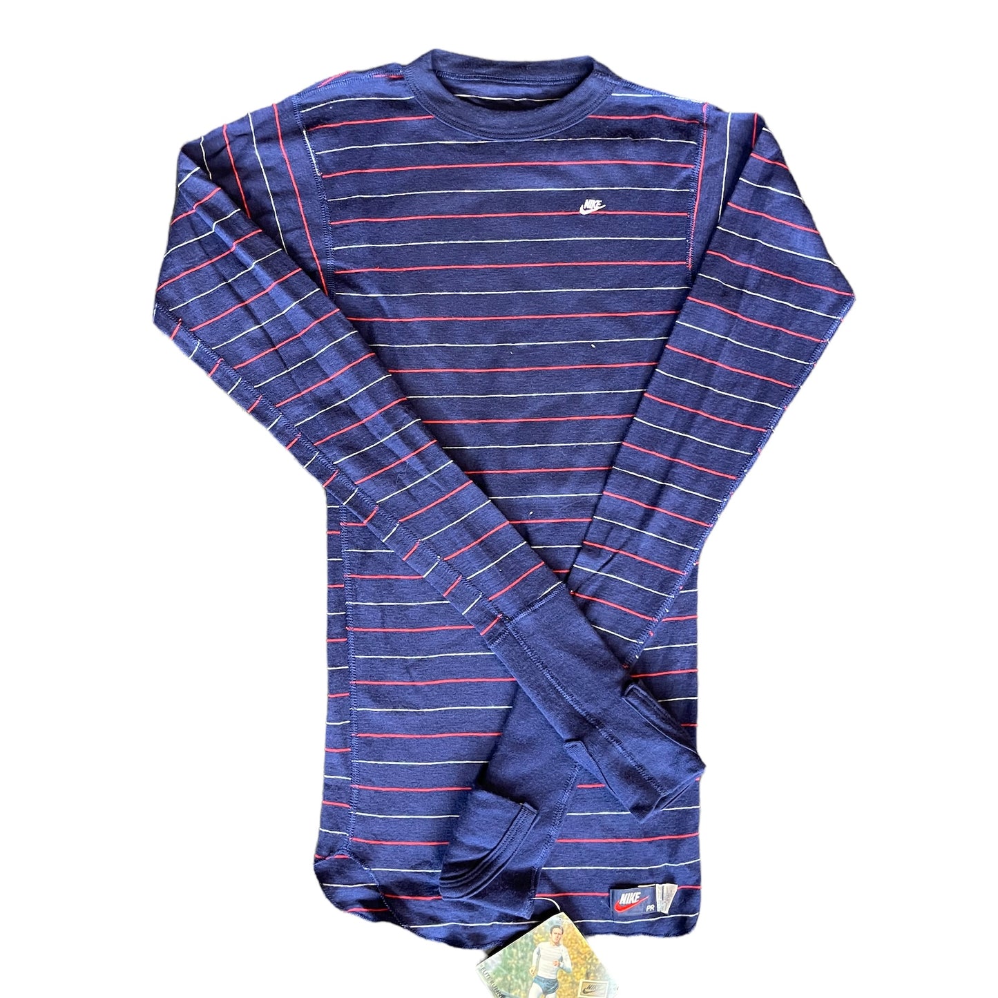 Vintage 1980s Nike Elite Running Thermal Long Sleeve