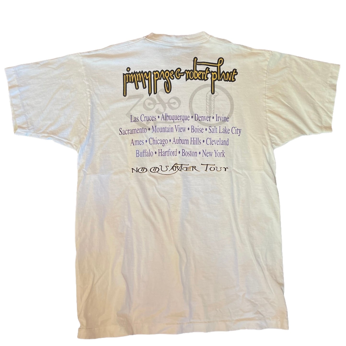 Vintage 1994 Jimmy Page & Robert Plant No Quarter Tour Shirt