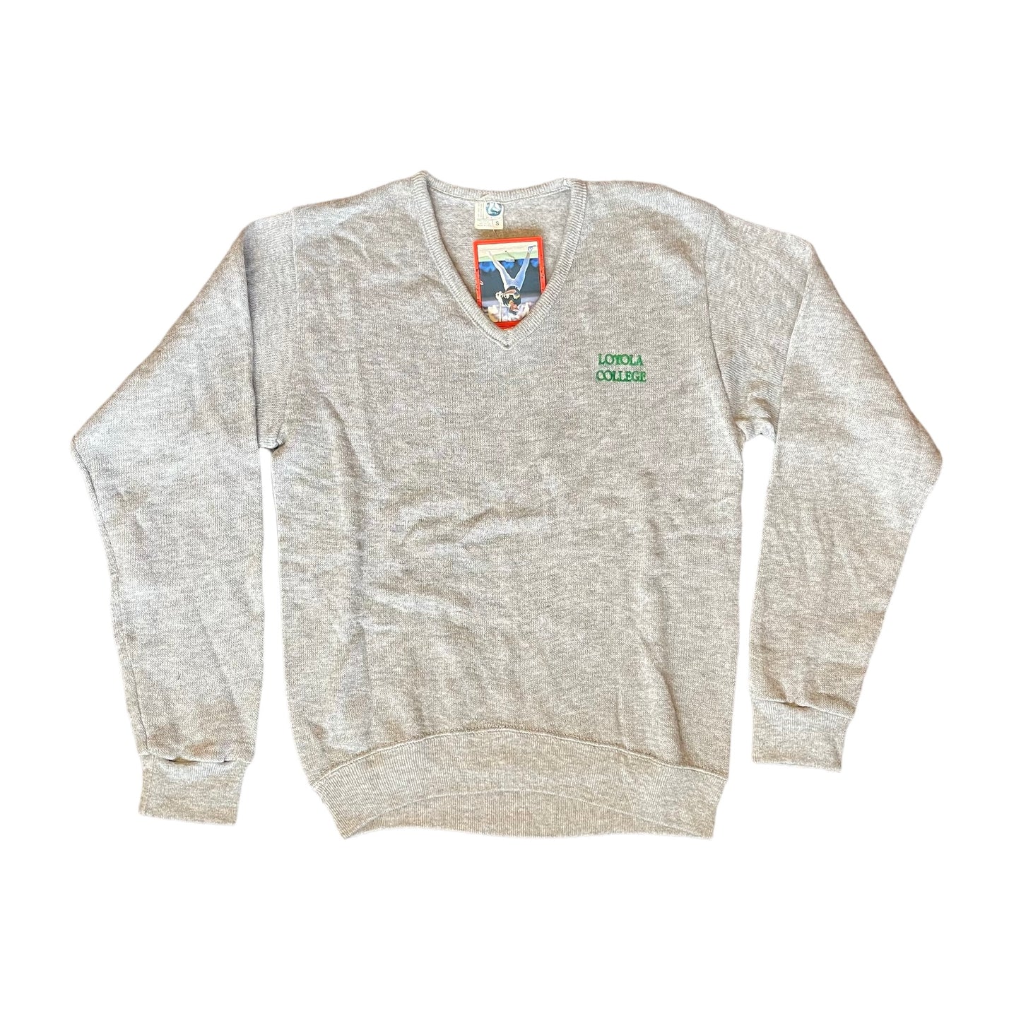 Vintage 1980s Loyola College V-Neck Sweater