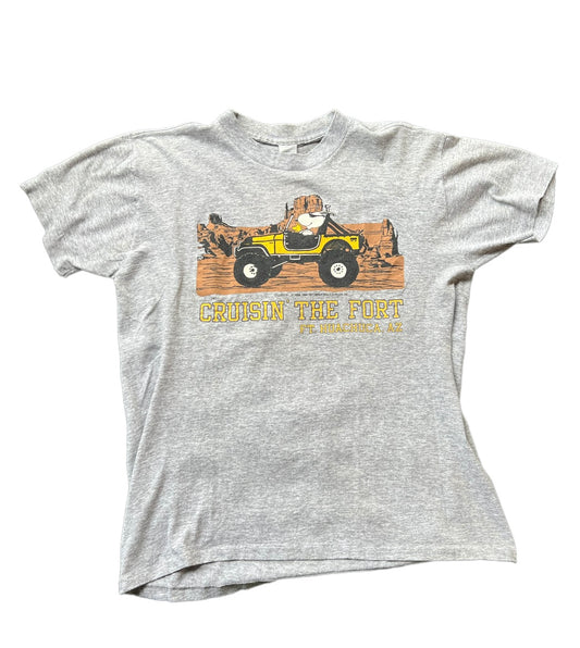 Vintage 1980s Snoopy Cruisin’ The Fort T Shirt