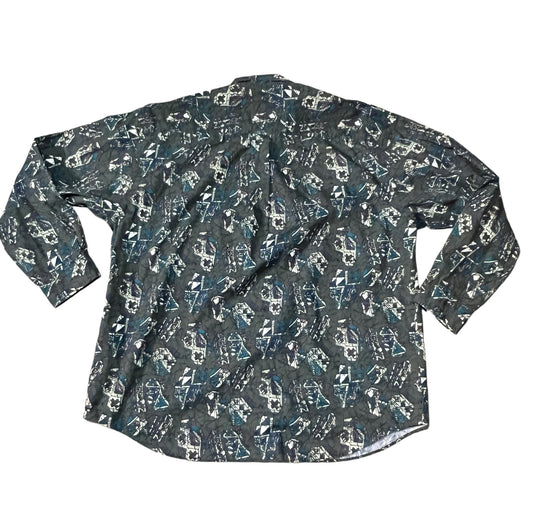 Vintage 1990s Abstract Graphic Button Down