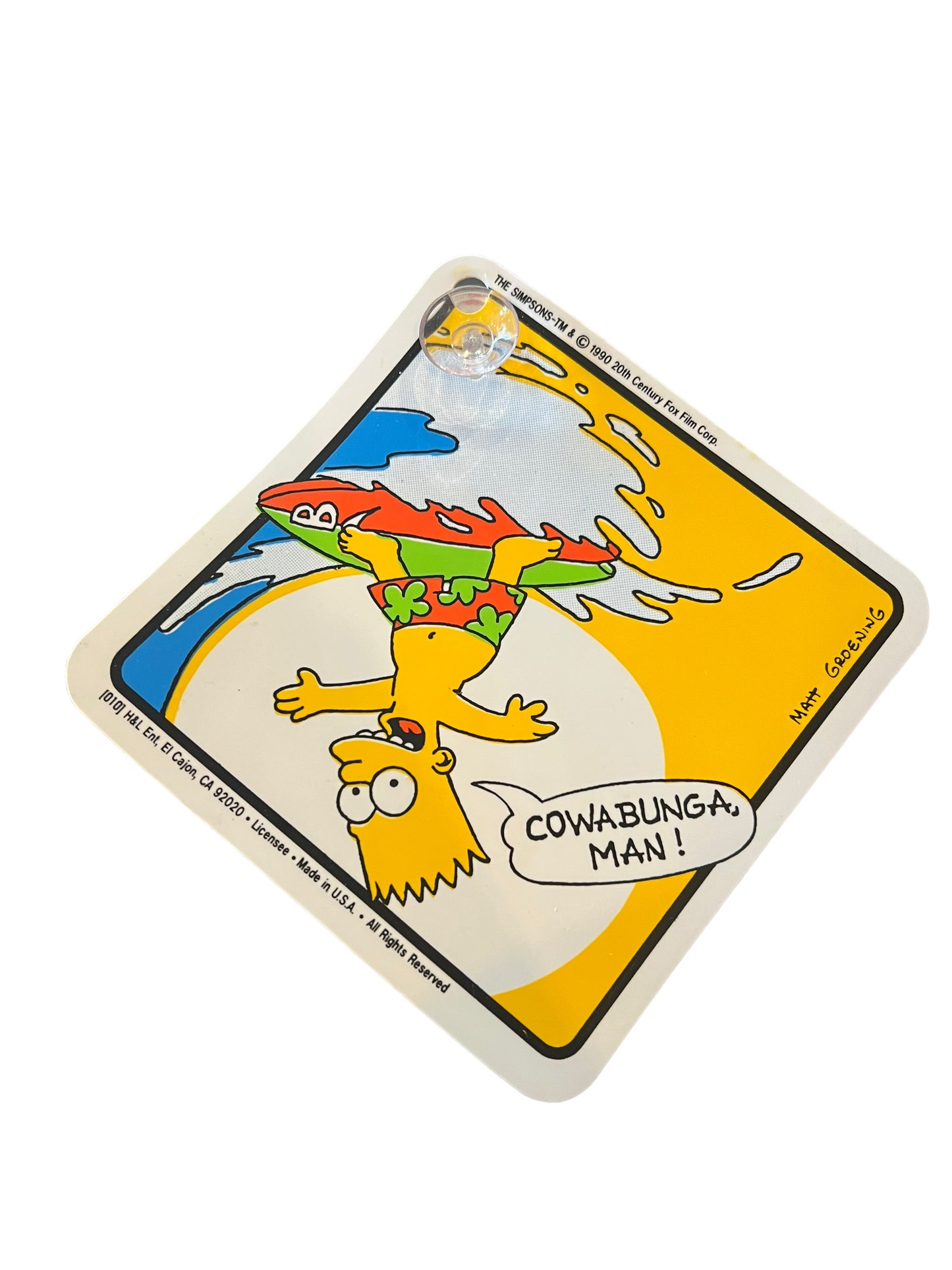 Vintage 1990 Simpsons Window Cling