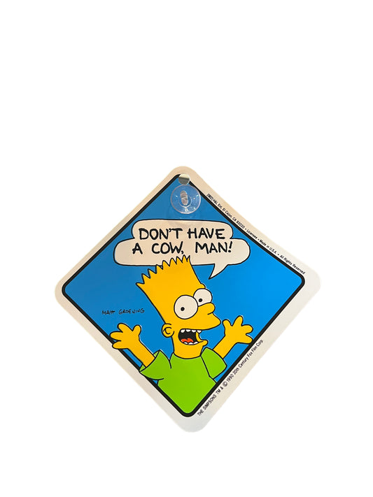Vintage 1990 Simpsons Window Cling