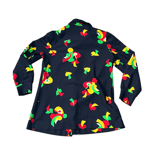 Vintage 1970s Abstract Print Button Down