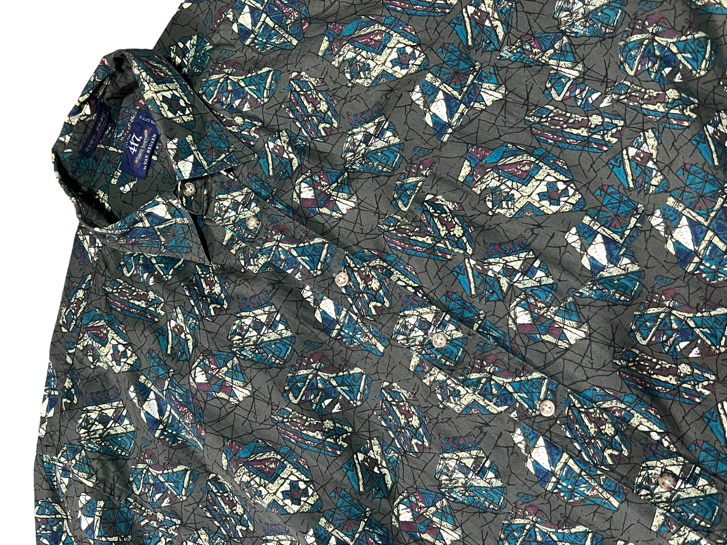 Vintage 1990s Abstract Graphic Button Down