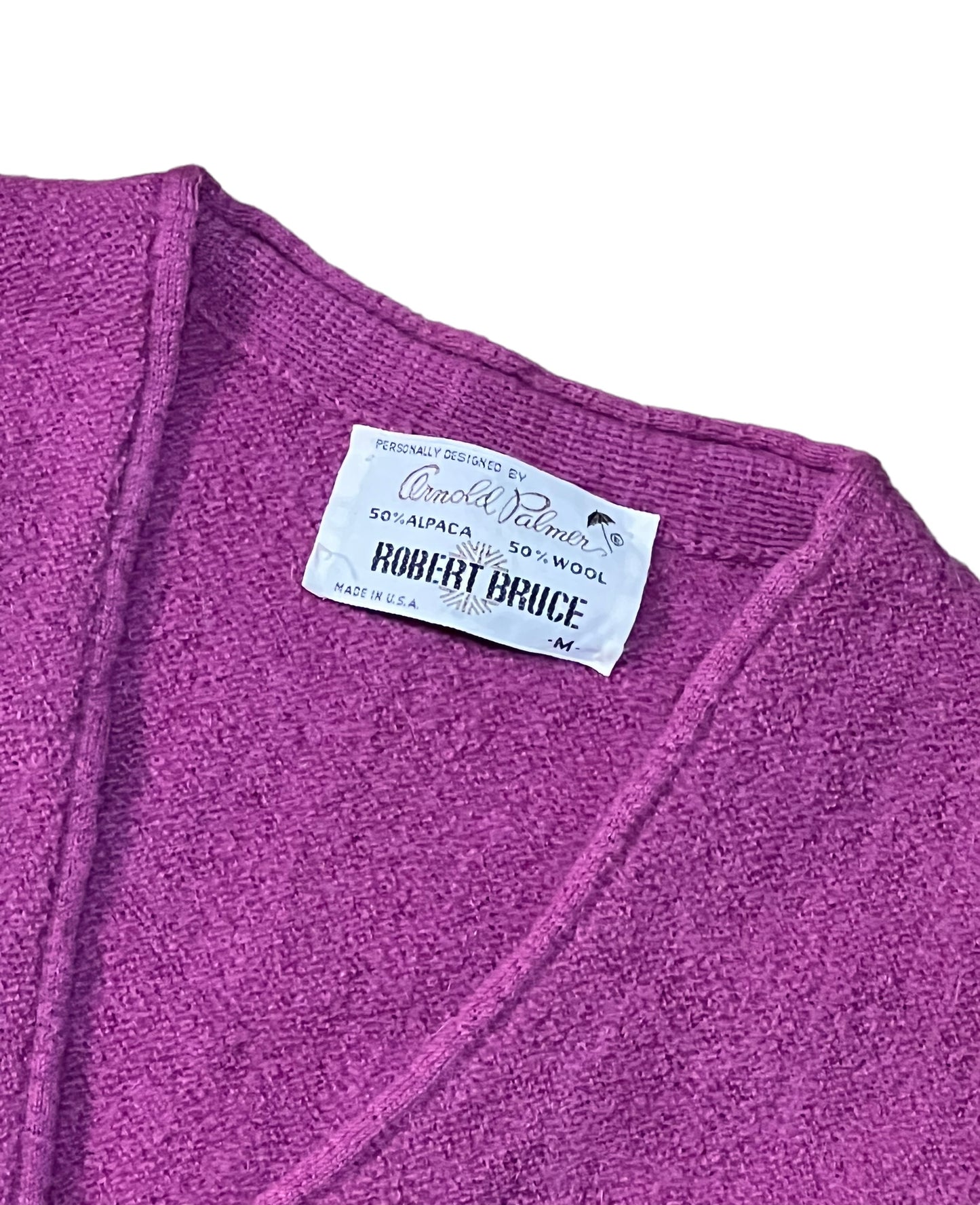 Vintage 1970s Arnold Palmer Alpaca/Wool Cardigan