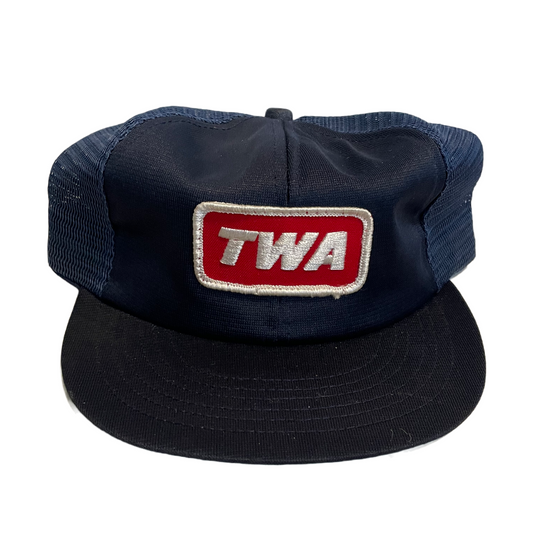 Vintage Trans World Airlines Hat 80s trucker Snapback