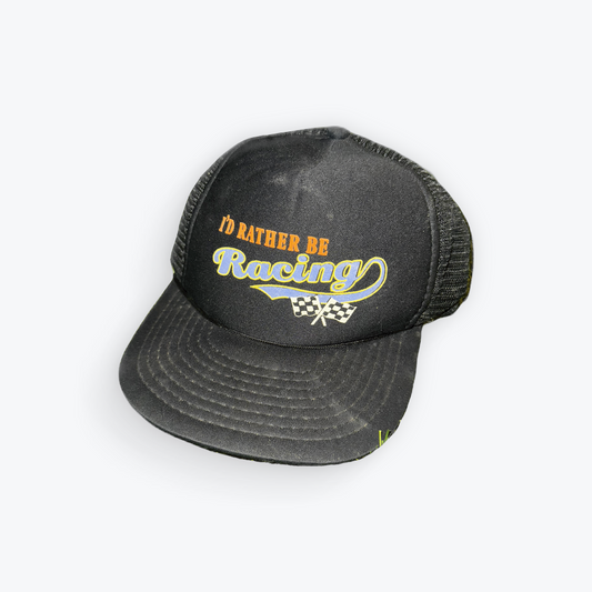 Vintage 90's I'd Rather Be Racing Trucker Hat