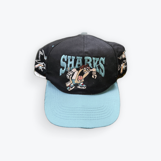 Vintage 90's Youth NHL Taz Sharks Snapback Hat