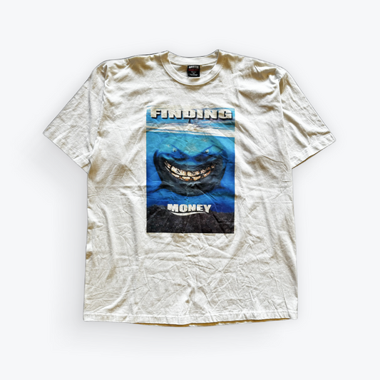 Vintage Y2K Finding Money Shark Grille Funny Gangster Shirt