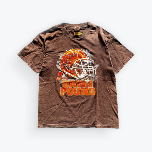 Vintage 00's Cleveland Browns Electrified Helmet Dawg Pound Shirt