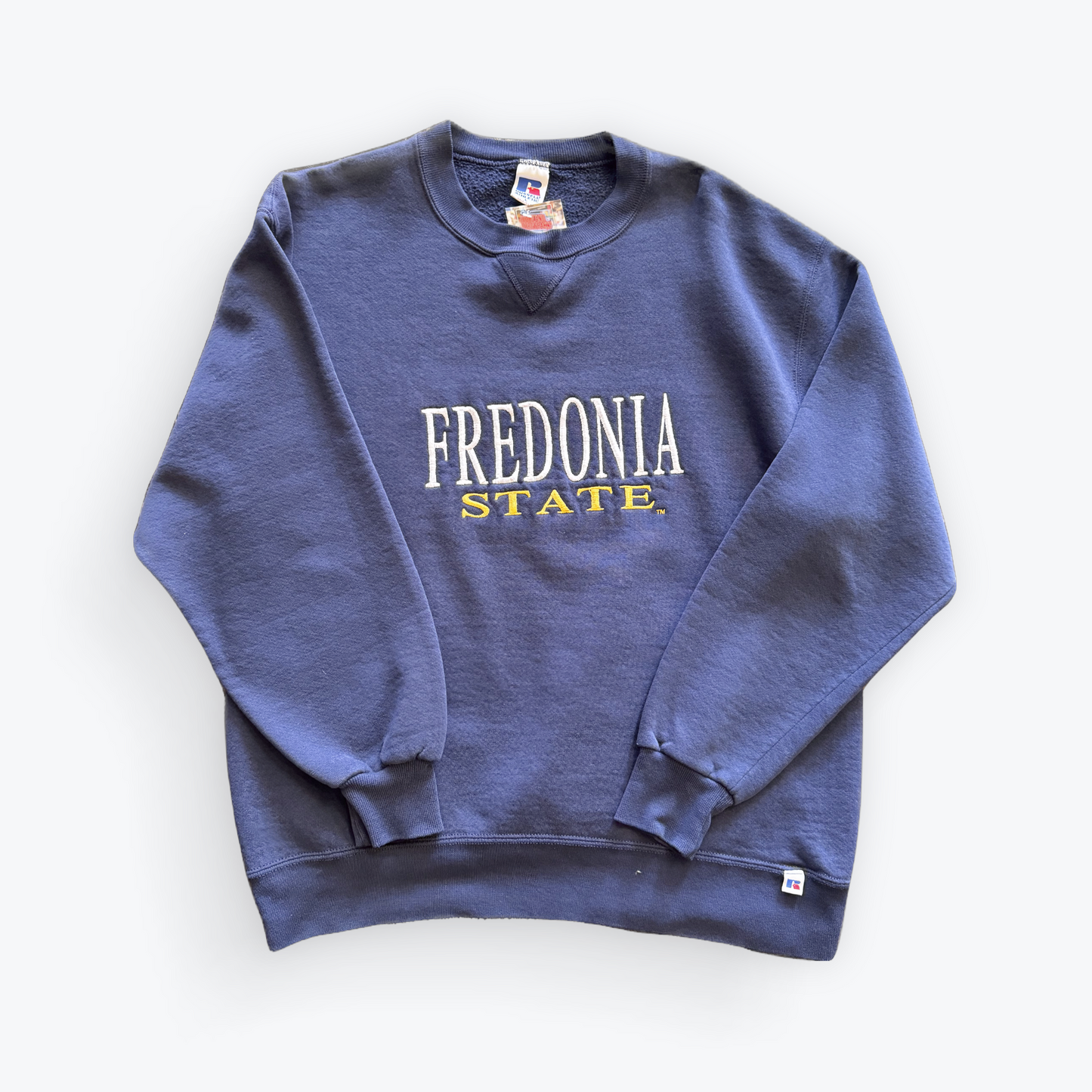 Vintage 90's Russell Embroidered Fredonia State University Crewneck