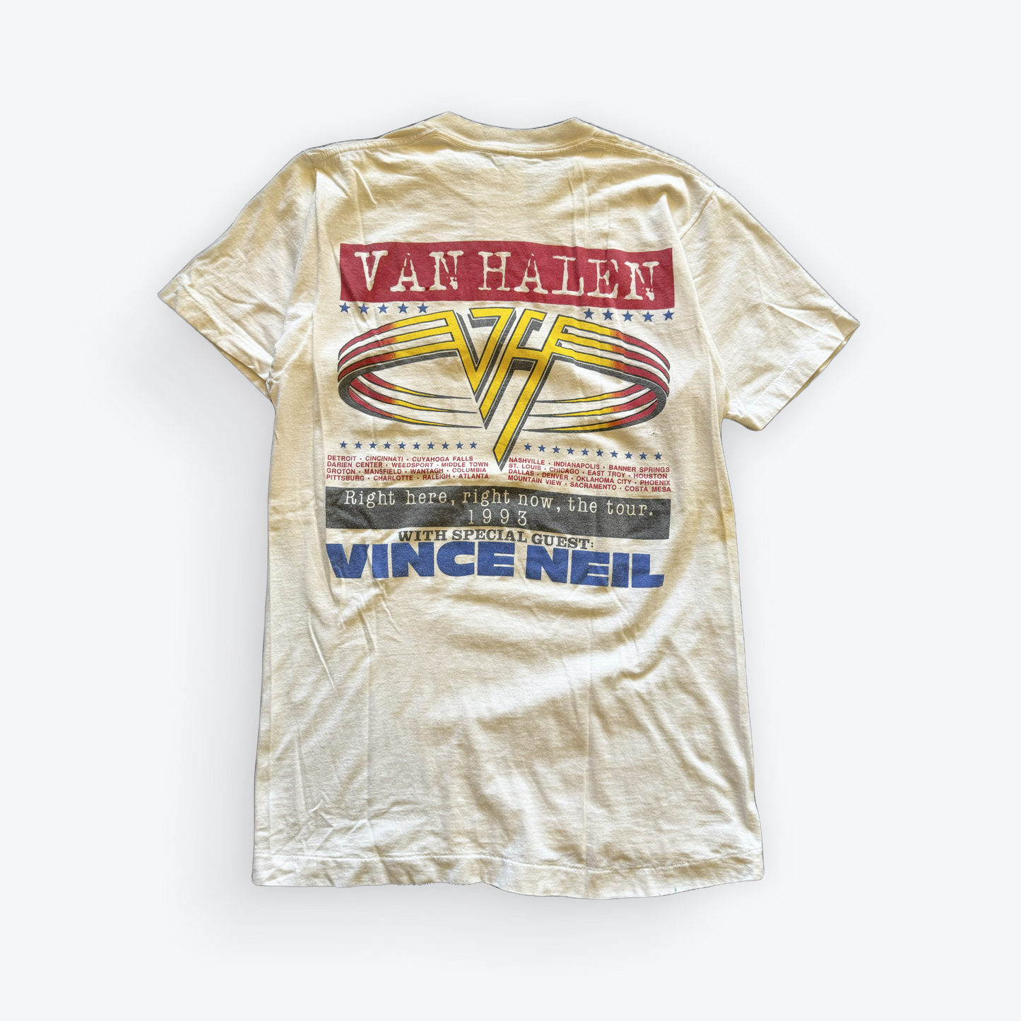 Vintage 1993 Van Halen Right Here, Right Now Tour Band Tee