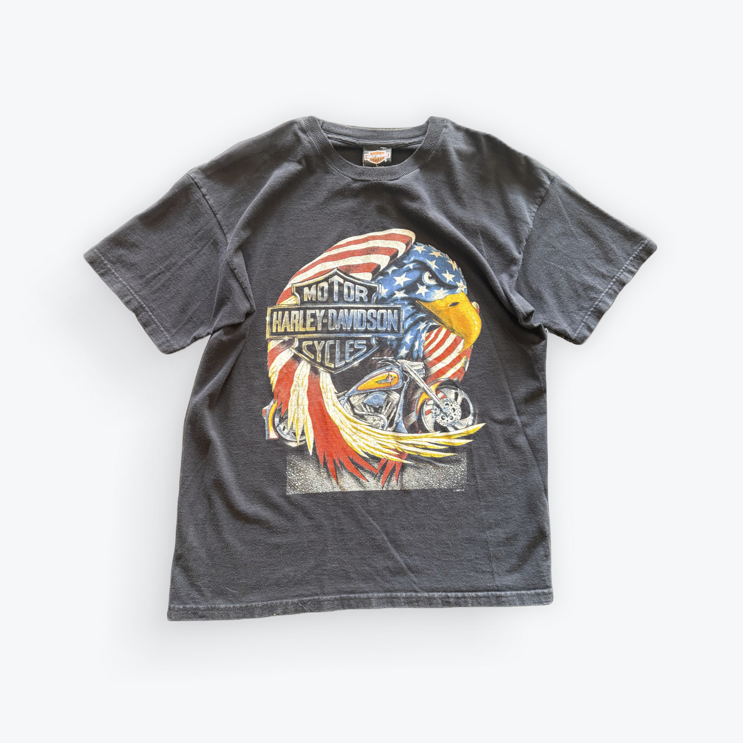 Vintage 1996 Harley Davidson American Flag Eagle Shirt