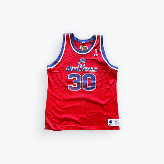 Vintage Rasheed Wallace Washington Bullets Red Champion Jersey