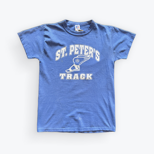 Vintage 80's Russell Athletics Made in USA St. Peter's Track Tee