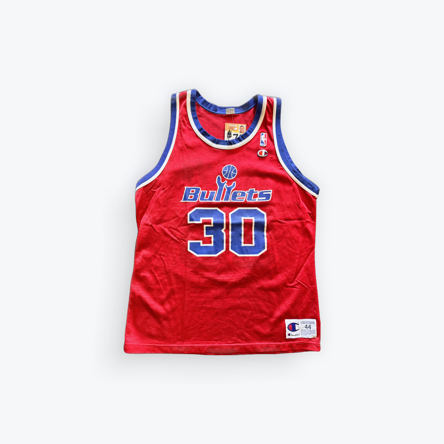 Vintage Rasheed Wallace Washington Bullets Red Champion Jersey