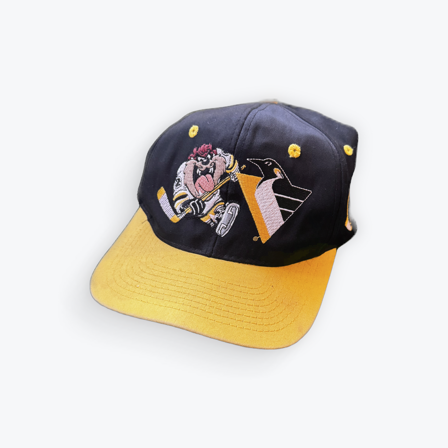 Vintage 1993 NHL Pittsburgh Penguins Taz Snapback Hat