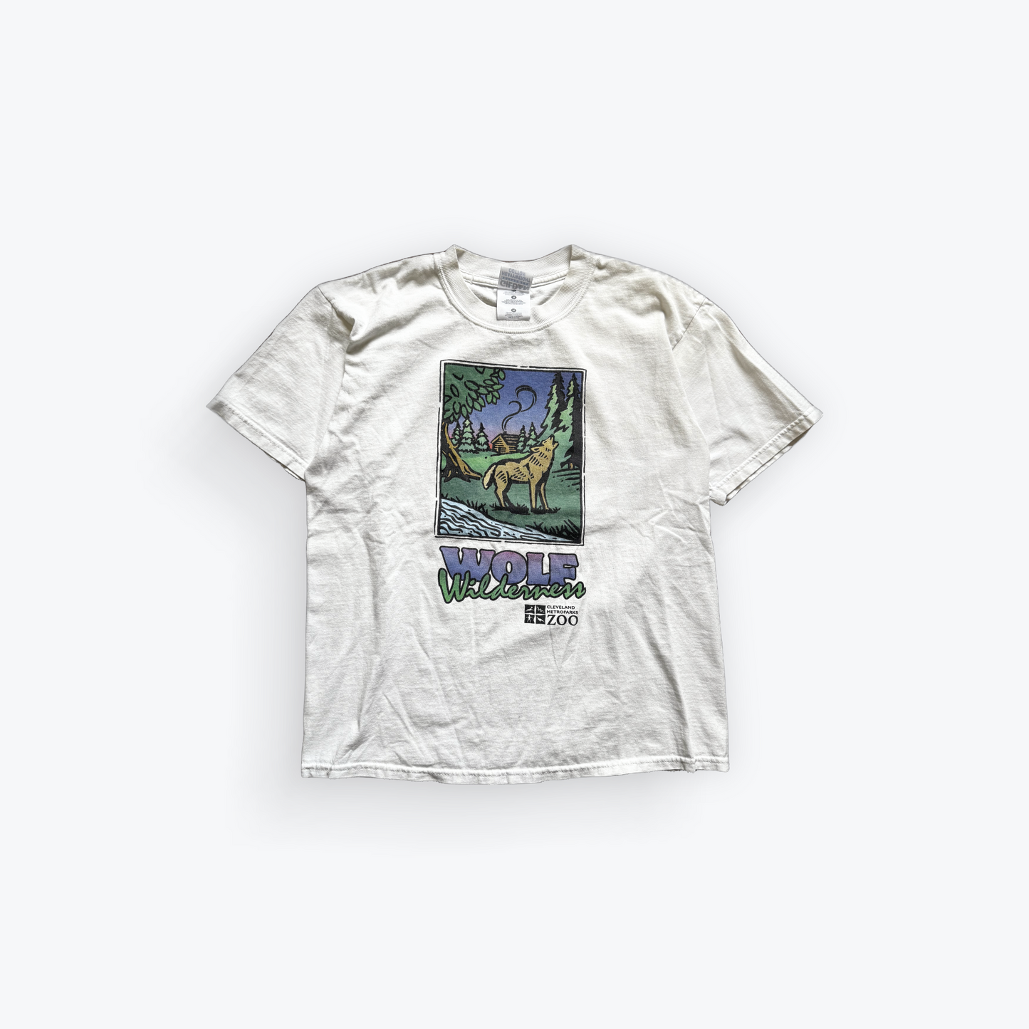 Vintage 00's Wolf Wilderness Cleveland Metroparks Zoo Shirt