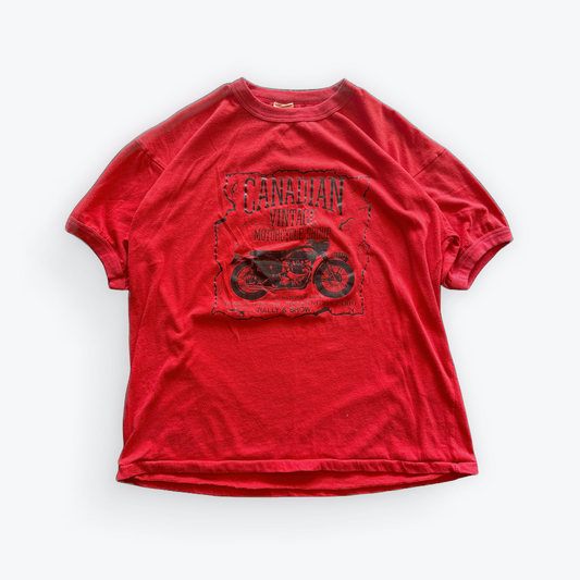 Vintage 1989 Canadian Motorcycle Group Ringer Tee