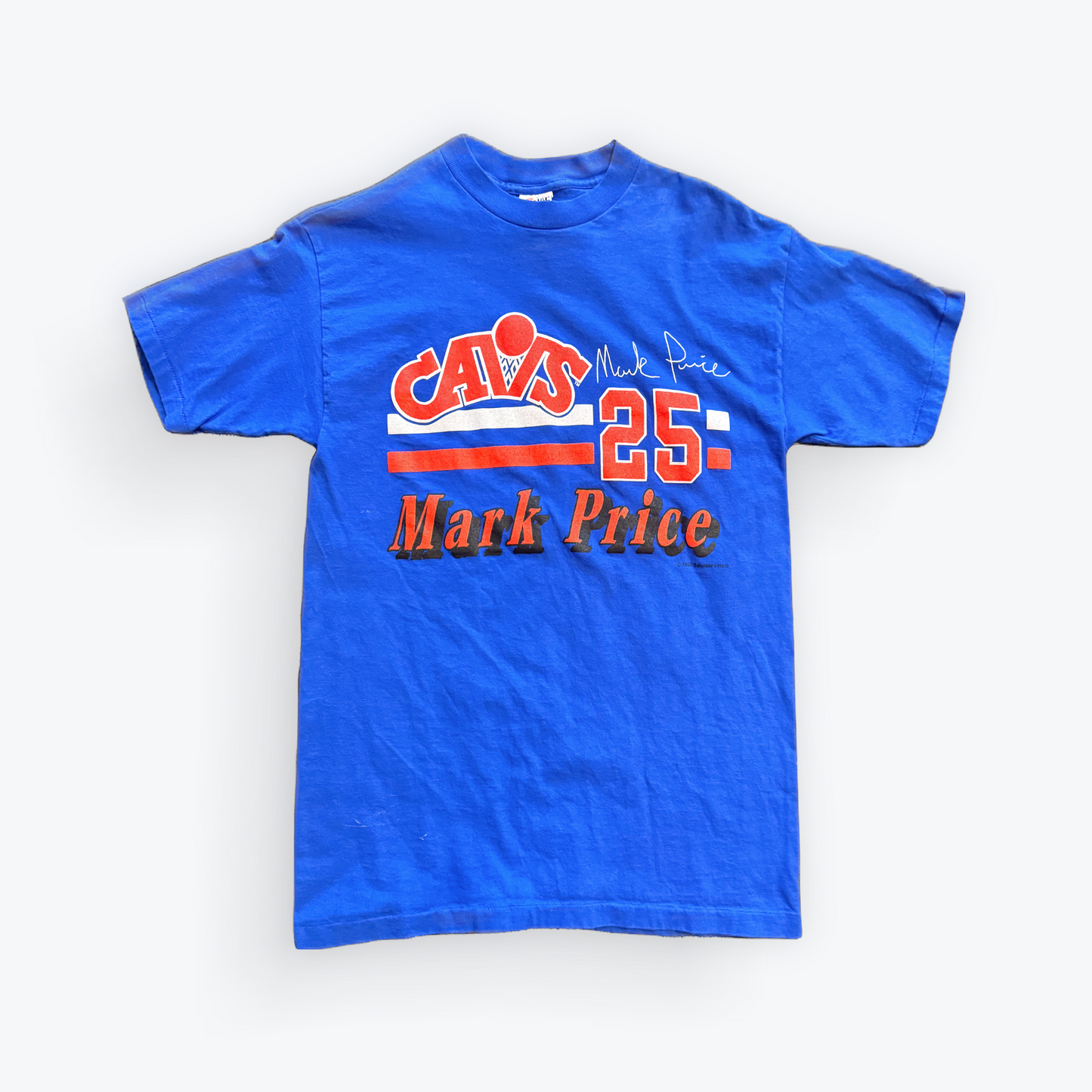 Vintage 1990 Cleveland Cavaliers Mark Price Autographed Tee