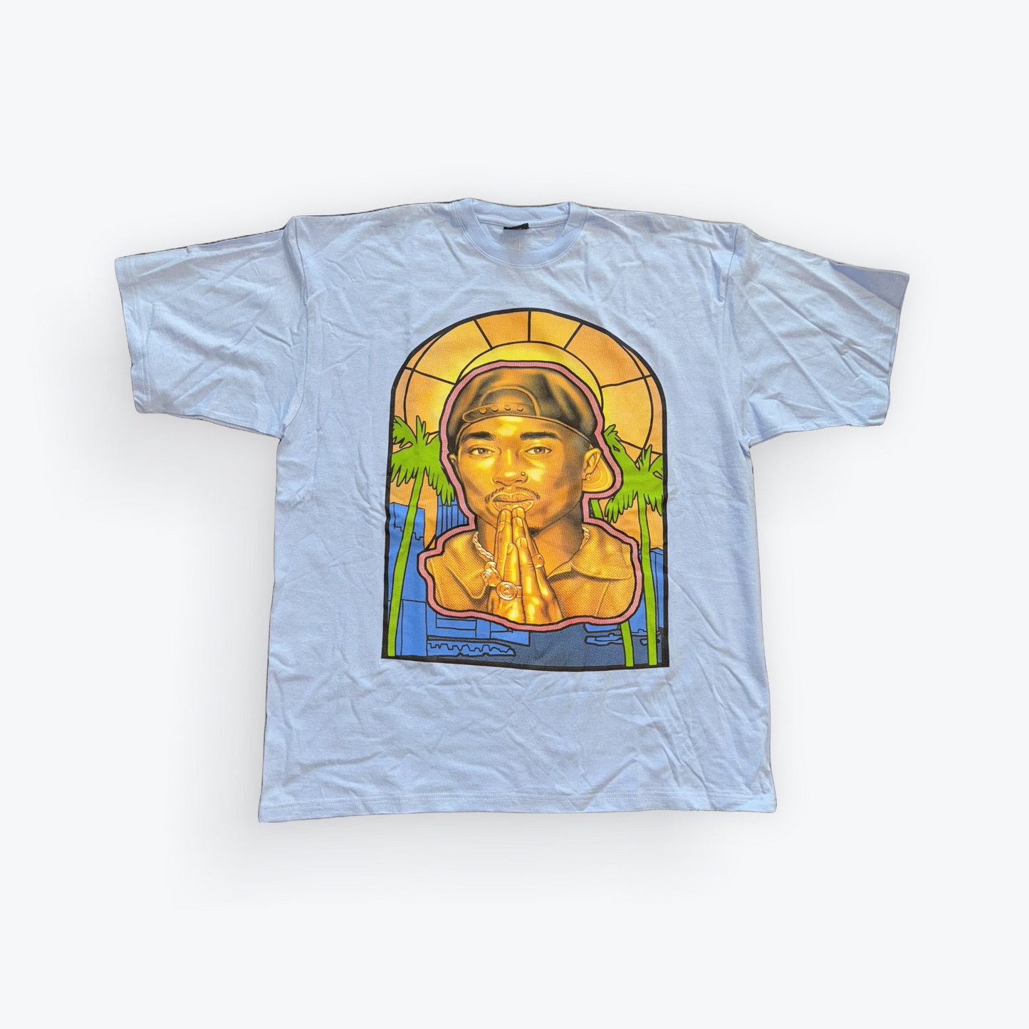 Vintage Y2K Tupac Stained Glass Tee