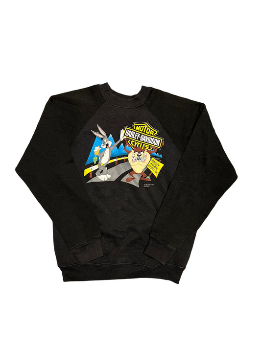 Vintage 1993 Harley Davidson Looney Tunes Sweatshirt