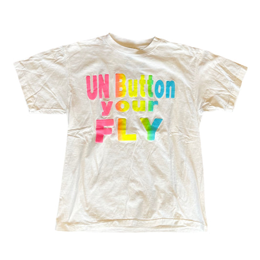 1980s Un Button Your Fly Puff Print Shirt