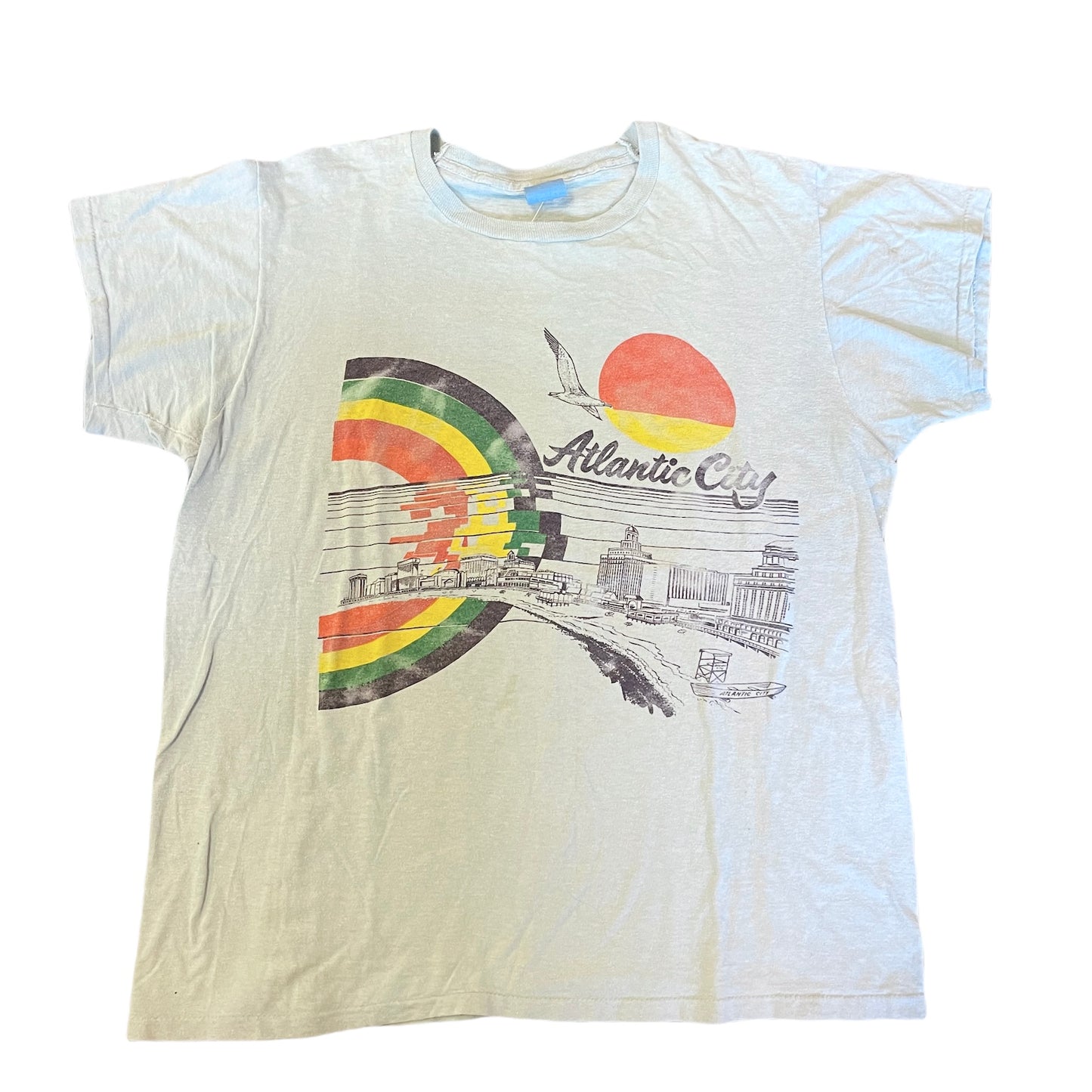 Vintage 1980s Atlantic City Boardwalk Graphic Shirt