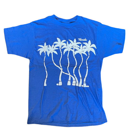 1980s Florida Palm Trees Puff Print Shirt