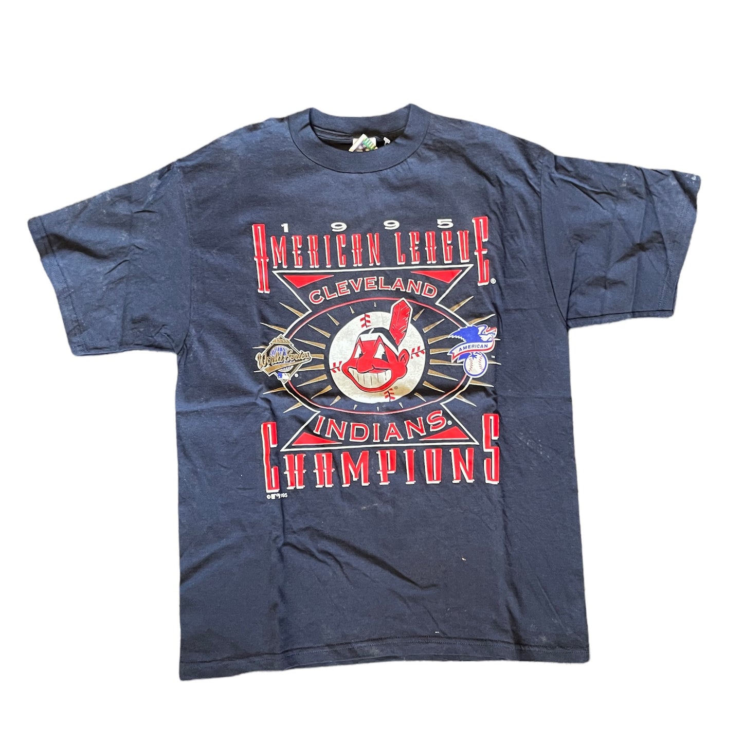 Vintage 1995 Cleveland Indians American League Champions Shirt