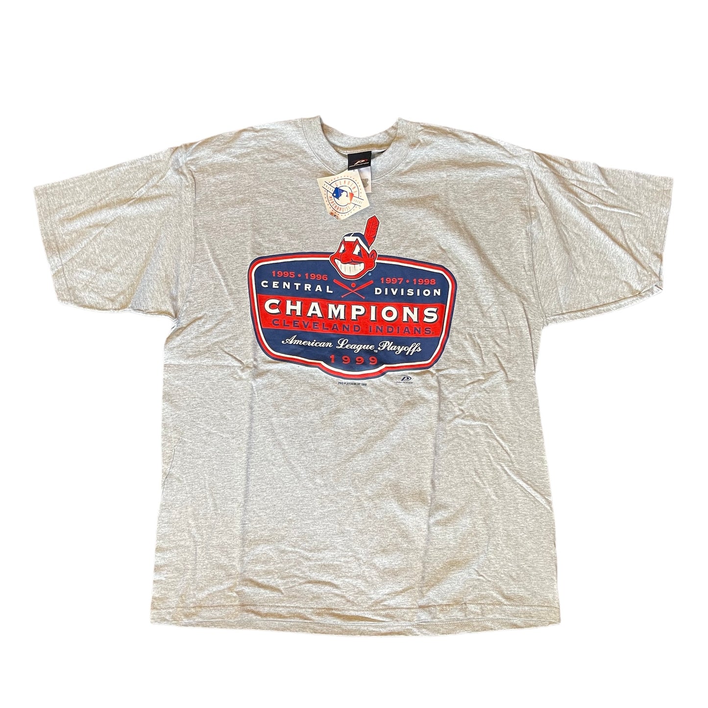 Vintage 1999 Cleveland Indians Central Division Champions Shirt NOS