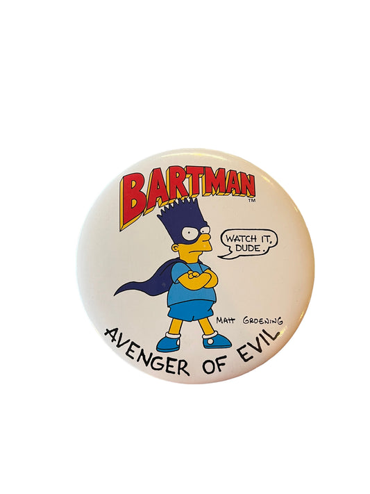 Vintage Simpsons Bartman 6" Pin