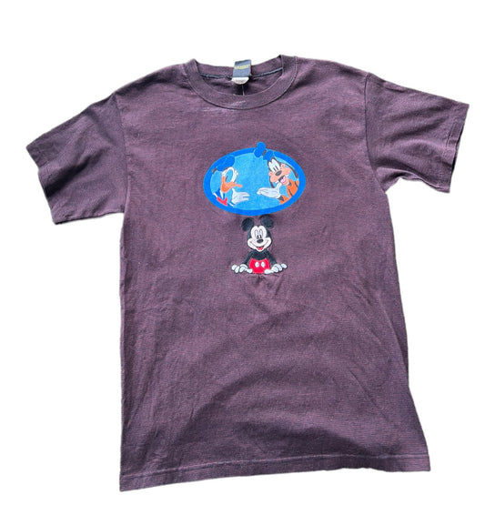 Vintage 1990s Embroidered Mickey Mouse T Shirt