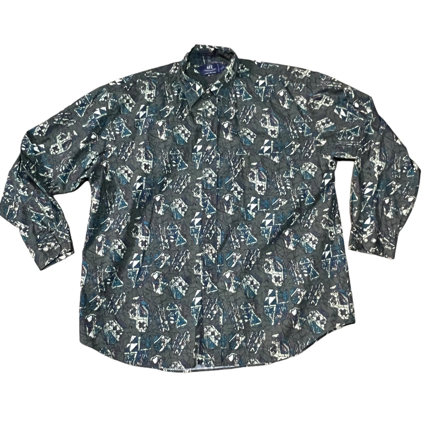 Vintage 1990s Abstract Graphic Button Down